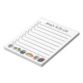 Japanische Küche Sushi Maki Rolls Salmon Nigri Tun Notizblock (Rotiert)