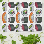 Japanische Küche Sushi Tuna Roll Lachs Nigiri Fein Geschirrtuch (Gefaltet)