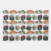 Japanische Küche Sushi Tuna Roll Lachs Nigiri Fein Geschirrtuch (Horizontal)