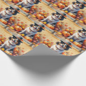 Japanische Kultur im Herbst lässt Erntedank Kunst Geschenkpapier (Ecke)