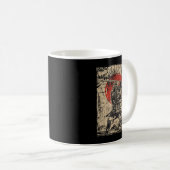 Japanische Kultur Rotmond Samurai Warrior bushido Kaffeetasse (VorderseiteRechts)