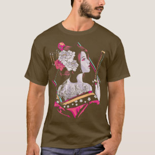 Japanische Kultur Samurai Cherry Blossom Sakura Ge T-Shirt