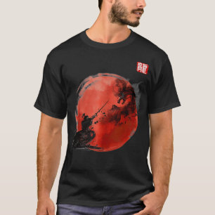 Japanische Kultur Samurai Krieger unter einer Wolk T-Shirt