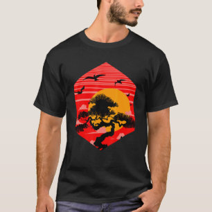 Japanische Kultur Sunset Bonsai Gardener Buddhist T-Shirt