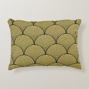 Japanische Kunst-Deco: Black Gold Design Dekokissen