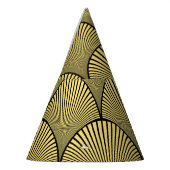 Japanische Kunst-Deco: Black Gold Design Partyhütchen (Links)