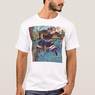 Japanische Kunst - ein Samurai bereit anzugreifen T-Shirt