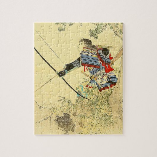 Japanische Kunst - ein Samurai mit einem Longbow Puzzle (Vertikal)