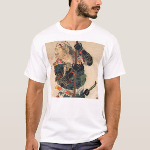 Japanische Kunst - ein Samurai mit voller T-Shirt