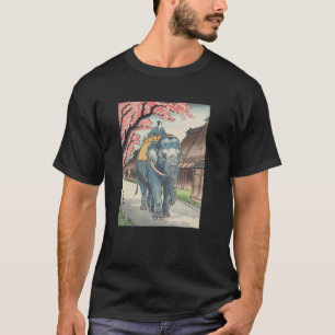 Japanische Kunst Elefant Kyosai Vintage Japan Kuns T-Shirt