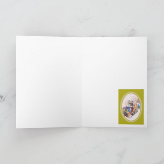 Japanische Kunst GlasKoi danken Ihnen Gruß-Karte Dankeskarte (Innenseite)