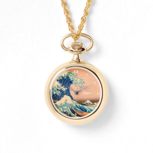 Japanische Kunst & Große Welle vor Kanagawa/Japan  Armbanduhr