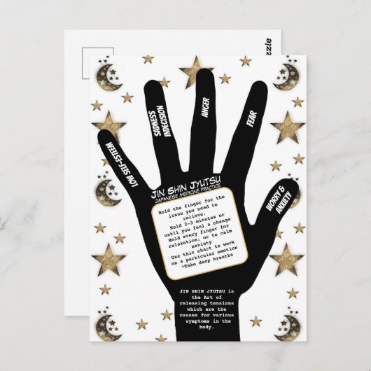 Japanische Kunst harmonisiert Lebensenergie mit de Postkarte (Vorne/Hinten)