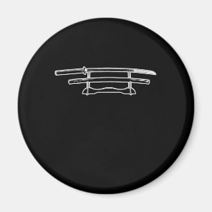 Japanische Kunst Katana Schwert Japan Warrior Samu Magnet