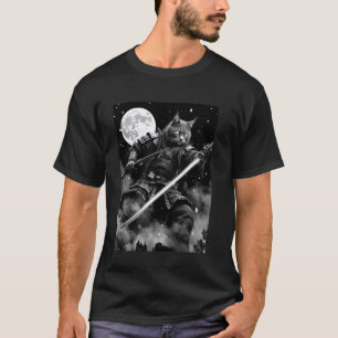 Japanische Kunst Katzen Tee Japan Krieger Retro Ka