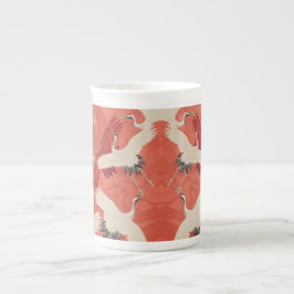 Japanische Kunst Kimono Krane Stil 3 Porzellantasse