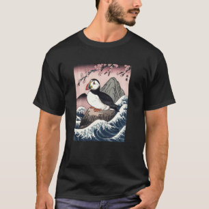 Japanische Kunst Papageientaucher Kyosai Vintage J T-Shirt