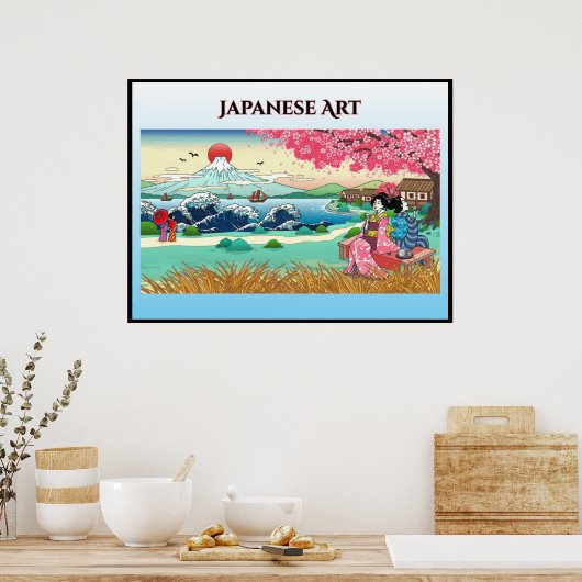 Japanische Kunst Poster (Küche)