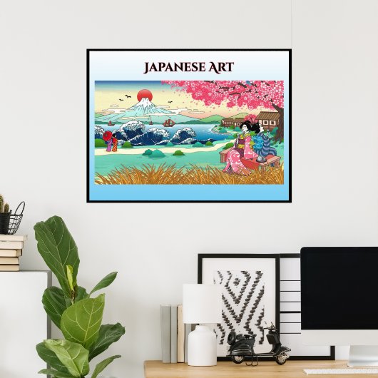 Japanische Kunst Poster (Heimbüro)