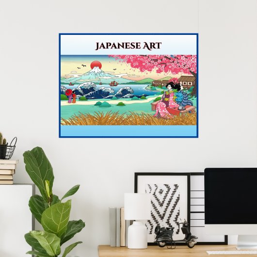 Japanische Kunst Poster (Heimbüro)