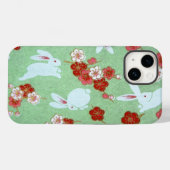 Japanische Kunst - Sakuras und Rabbits iPhone 14 F Case-Mate iPhone Hülle (Rückseite (Horizontal))