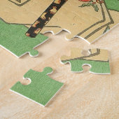 Japanische Kunst - Samurai, der eine Katana Klinge Puzzle (Seite)