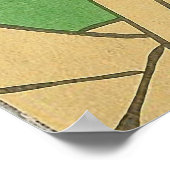 Japanische Kunst - Samurai mit einem Katana-Schwer Poster (Ecke)