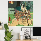Japanische Kunst - Samurai mit einem Katana-Schwer Poster (Heimbüro)
