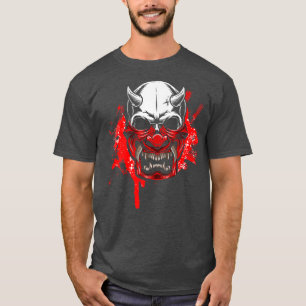 Japanische Kunst Samurai Skull Japan Ninja Shinobi T-Shirt