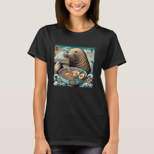 Japanische Kunst Sonnenuntergang Mt. Fuji Wildtier T-Shirt