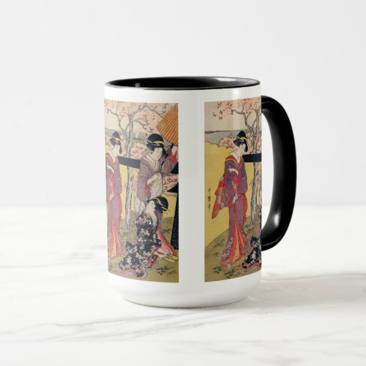 Japanische Kunst Tasse (VorderseiteRechts)