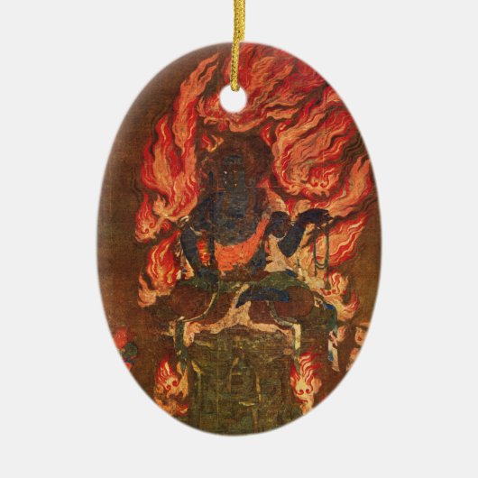 Japanische Kunst-Verzierung Keramik Ornament (Vorne)