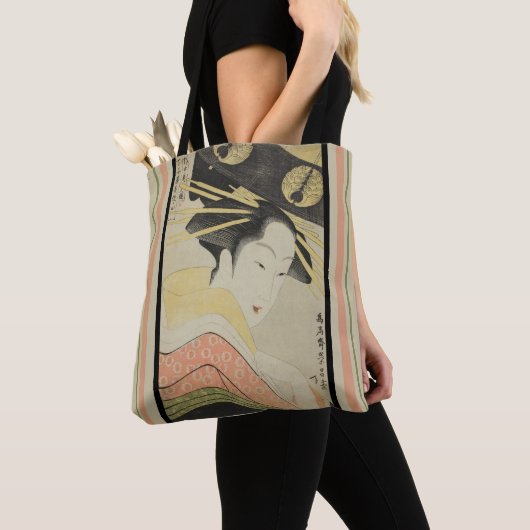 Japanische Kunst von Chokosai Eisho Tasche (Von Nahem)