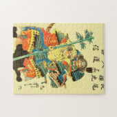 Japanische Kunst - zwei Samurais in der vollen Puzzle (Horizontal)