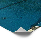 Japanische Kunst - Zwei Samurais spionieren über F Poster (Ecke)