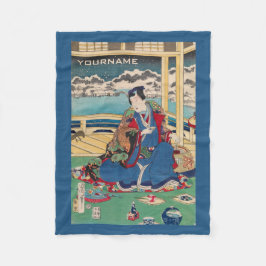Japanische Kunstdecke Fleecedecke