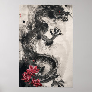 Japanische Kunstdruckerei: Agon und Blume Traditio Poster