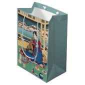 Japanische Kunstgeschenktasche Mittlere Geschenktüte (Vorderseite Schrägansicht)