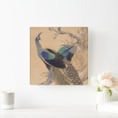 Japanische Kunstwende Quadratische Wanduhr (Zuhause)