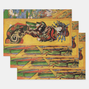 Japanische Kurtisane Oiran von Vincent van Gogh Geschenkpapier Set
