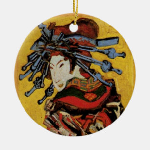 Japanische Kurtisane Oiran von Vincent van Gogh Keramikornament