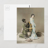 Japanische Lady Geisha Vintag Art Postkarte (Vorne/Hinten)