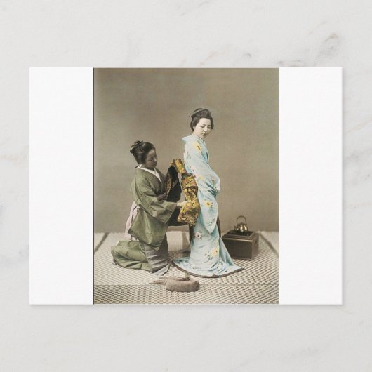 Japanische Lady Geisha Vintag Art Postkarte (Vorderseite)