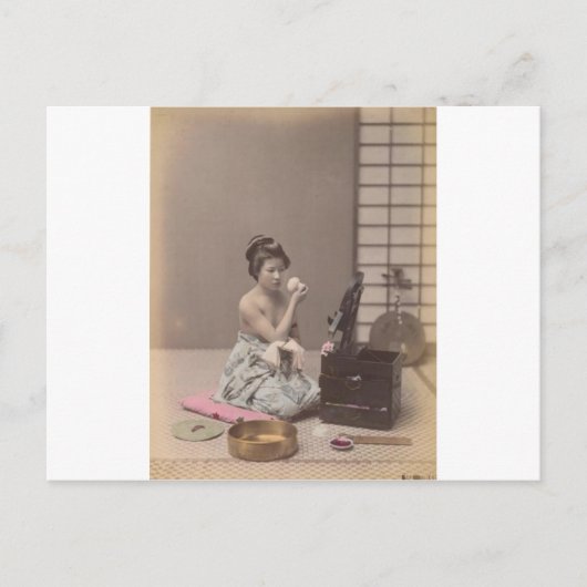 Japanische Lady Geisha Vintag Art Postkarte (Vorderseite)