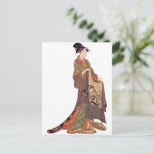 Japanische Lady Postkarte (Stehend Vorderseite)
