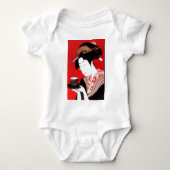 Japanische Lady Tea Bewirtung der Zeremonie Kunstd Baby Strampler (Vorderseite)