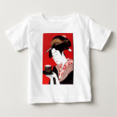 Japanische Lady Tea Bewirtung der Zeremonie Kunstd Baby T-shirt (Vorderseite)