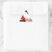 Japanische Lady Tea Bewirtung der Zeremonie Kunstd Dreieckiger Aufkleber (Tasche)