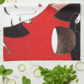 Japanische Lady Tea Bewirtung der Zeremonie Kunstd Geschirrtuch (Gefaltet)