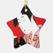 Japanische Lady Tea Bewirtung der Zeremonie Kunstd Keramikornament (Links)